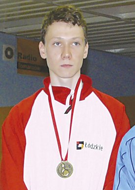 Paweł Osiński na podium mistrzostw Polski